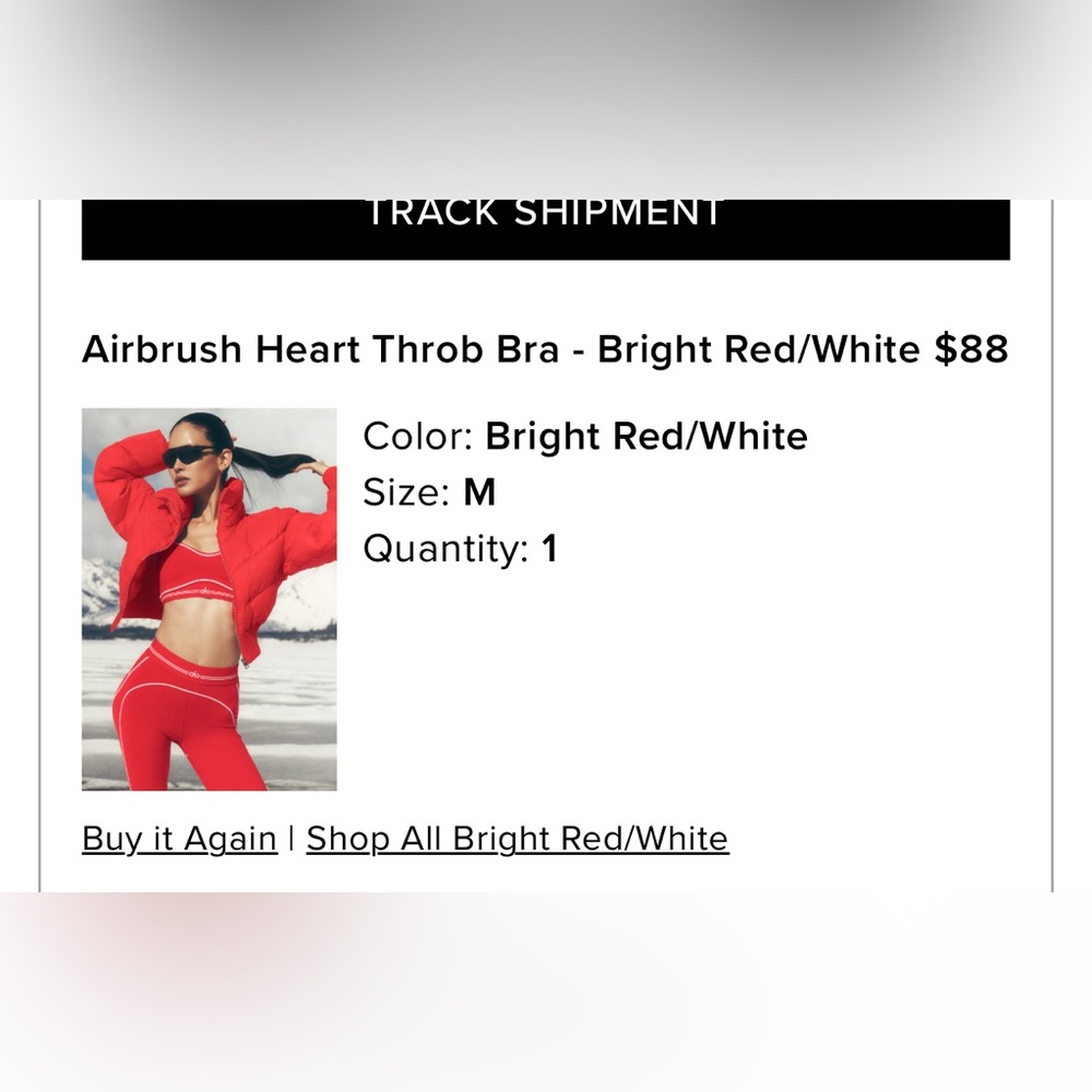 NWOT Airbrush Heart Throb Bra in Bright Red - Picture 14 of 14